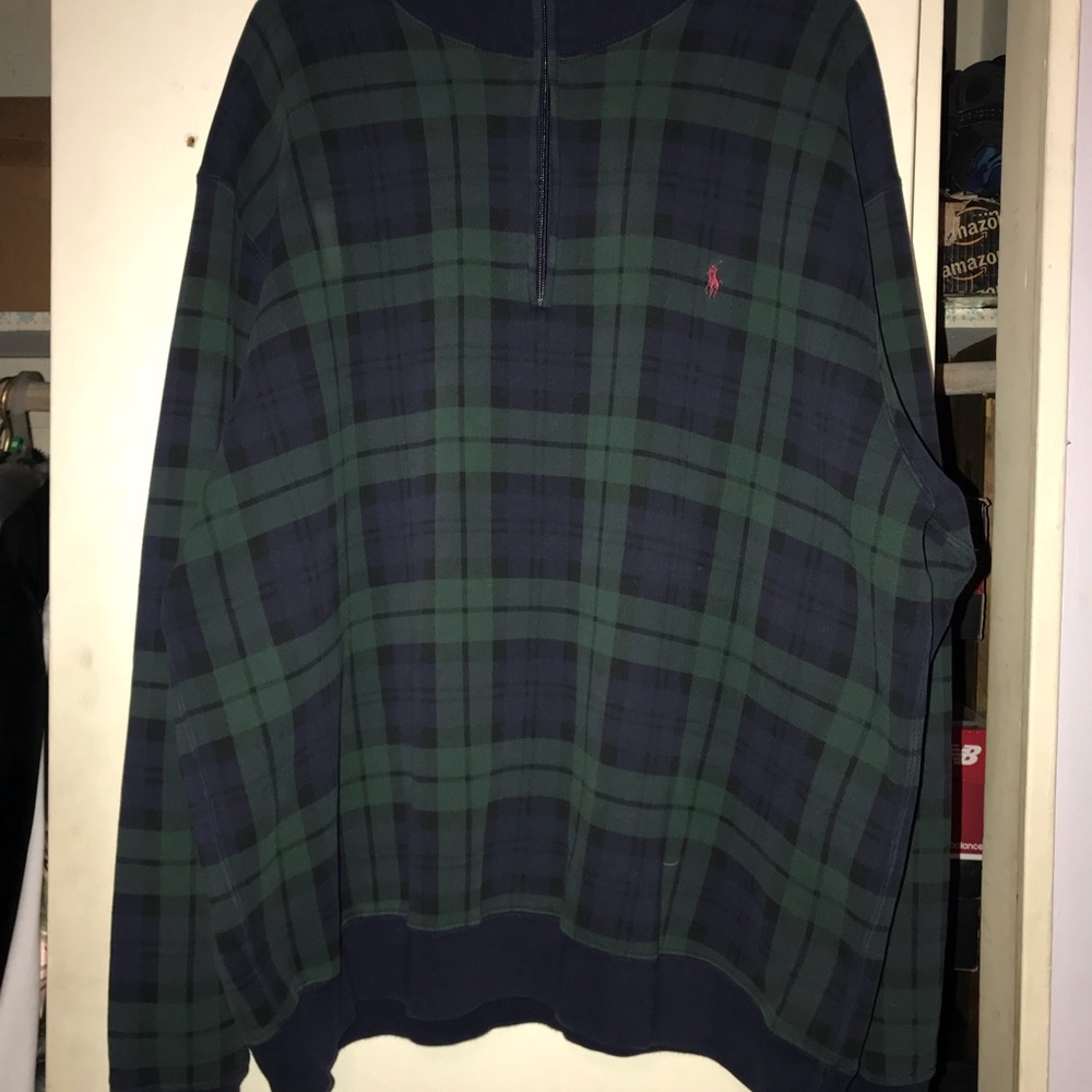 Polo zip up sweater